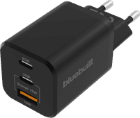 BlueBuilt Power Delivery + Quick Charge Oplader met 3 Usb Poorten 65W Zwart Snellader