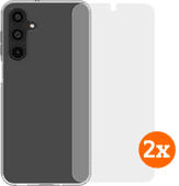 BlueBuilt Back Cover Samsung Galaxy A16 4G/5G Transparant + Screenprotector Glas Duo Pack BlueBuilt telefoonhoesje