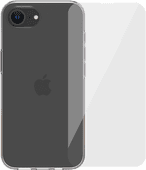 BlueBuilt Back Cover iPhone 16e Transparant + Screenprotector Glas BlueBuilt telefoonhoesje