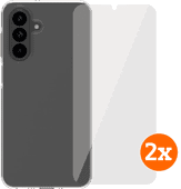 BlueBuilt Samsung Galaxy A26 Back Cover Transparant + Screenprotector Glas Duo Pack Duurzaam telefoonhoesje