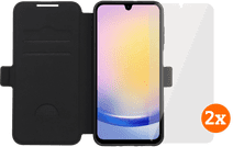 BlueBuilt Samsung Galaxy A26 Book Case Zwart + Screenprotector Glas BlueBuilt telefoonhoesje