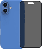 BlueBuilt Back Cover iPhone 16 Blauw + Privacy Filter Screenprotector Glas BlueBuilt telefoonhoesje