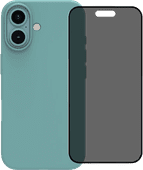 BlueBuilt Back Cover iPhone 16 Groen + Privacy Filter Screenprotector Glas BlueBuilt telefoonhoesje