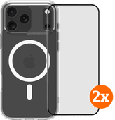 BlueBuilt Protective Back Cover MagSafe iPhone 17 Pro Max + Screenprotector Duo Pack BlueBuilt telefoonhoesje
