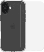 BlueBuilt Protective Back Cover iPhone 16 Plus Transparant + Screenprotector Glas Apple iPhone 16 Plus hoesje