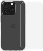 BlueBuilt Back Cover iPhone 16 Pro Transparant + Screenprotector Glas Apple iPhone 16 Pro hoesje