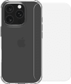 BlueBuilt Protective Back Cover iPhone 16 Pro Transparant + Screenprotector Glas BlueBuilt telefoonhoesje