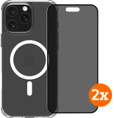 BlueBuilt Protective Cover MagSafe iPhone 16 Pro Max + Privacy Screenprotector Duo Pack Apple iPhone 16 Pro Max MagSafe hoesje