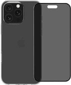 BlueBuilt Back Cover iPhone 16 Pro Max Transparant + Privacy Filter Screenprotector Glas Apple iPhone 16 Pro Max hoesje