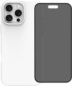 BlueBuilt Back Cover iPhone 16 Pro Max Wit + Privacy Filter Screenprotector Glas Apple iPhone 16 Pro Max hoesje