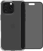 BlueBuilt Protective Back Cover iPhone 16 Pro Max Transparant + Privacy Screenprotector Apple iPhone 16 Pro Max hoesje