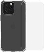 BlueBuilt Protective Back Cover iPhone 16 Pro Max Transparant + Screenprotector Glas Apple iPhone 16 Pro Max hoesje