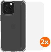 BlueBuilt Protective Back Cover iPhone 16 Pro Max Transparant + Screenprotector Duo Pack Apple iPhone 16 Pro Max hoesje