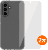 BlueBuilt Protective Back Cover Samsung Galaxy A56 Transparant + Screenprotector Duo Pack Telefoon accessoire aanbieding