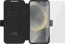 BlueBuilt Galaxy S25 Plus Book Case Zwart + Screenprotector Glas BlueBuilt telefoonhoesje