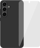 BlueBuilt Samsung Galaxy S25 Plus Back Cover Zwart + Screenprotector Glas Duurzaam telefoonhoesje