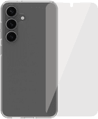 BlueBuilt Samsung Galaxy S25 Back Cover Transparant + Screenprotector Glas BlueBuilt telefoonhoesje