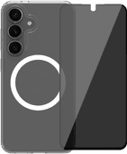 BlueBuilt Back Cover Samsung Galaxy S25 Transparent + BlueBuilt Privacy Screen Protector Glass ruggedized case