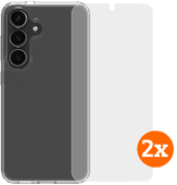 BlueBuilt Protective Back Cover Samsung Galaxy S25 Transparant + Screenprotector Duo Pack BlueBuilt telefoonhoesje