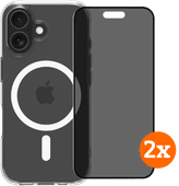 BlueBuilt Protective Back Cover MagSafe iPhone 17 + Privacy Screenprotector Duo Pack Duurzaam telefoonhoesje