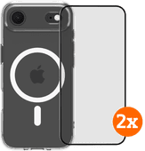 BlueBuilt Protective Back Cover MagSafe iPhone Air Transparant + Screenprotector Duo Pack Duurzaam telefoonhoesje