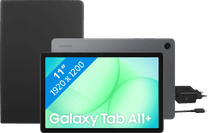 Samsung Galaxy Tab A11 Plus 11 inch 256GB Wifi + 5G Grijs + Basis accessoirepakket Samsung smartphone, tablet en slimme horloge aanbieding