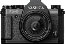 Yashica FX-D S300 Digital Film Simulation Camera Zwart Camera met viewfinder