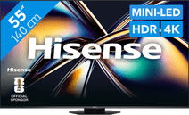 Hisense 55'' ULED Mini-Led U8Q (2025) Tv met een ingebouwde soundbar