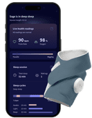 Owlet Dream Sock Bedtime Blue OW-DS-BL Babyfoon