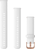 Garmin Siliconen Bandje Wit/Roségoud 18mm Horlogebandje voor Garmin