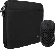BlueBuilt Laptophoes breedte 36 cm 15-16 inch S Zwart + Vortech Prestige Gaming Muis Laptoptas
