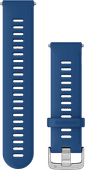Garmin Siliconen Bandje Blauw/Zilver 22mm Horlogebandje voor Garmin