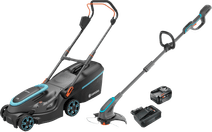 Gardena PowerMax 37/36V P4A Solo + PowerTrim 30/18V P4A Solo + Starterset 18V 4,0 Ah (2x) Gardena Battery System 18V