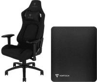 Vortech Pro Gamestoel Zwart + Vloermat Vortech gamestoel