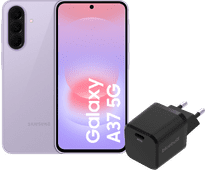 Samsung Galaxy A37 256GB Roze 5G + BlueBuilt Oplader met Usb C Poort 45W Zwart Samsung Galaxy A37