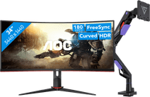 AOC CU34G2XP/BK + Vortech Monitor Arm with Gas Spring 