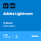 Adobe Lightroom CC 1 jaar + 1TB Cloudopslag - Digitaal Foto en videosoftware