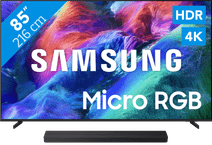 Samsung Micro RGB 85" R85H (2026) + Samsung HW-QS90H (2026) Samsung tv voor gaming