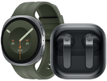 Samsung Galaxy Watch 9 Zilver/Groen 44mm + Samsung Galaxy Buds4 Zwart Horloge met bloeddrukmeter
