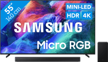 Samsung Micro RGB 55" R85H (2026) + Samsung HW-B66CF (2025) 4K Ultra HD tv