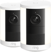 Ring Spotlight Camera 2e Generatie Stekker Wit Duo Pack Ring IP camera voor buiten