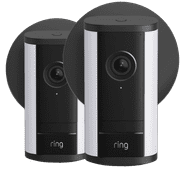 Ring Spotlight Camera Pro 2e Generatie Stekker Zwart Duo Pack Ring IP camera voor buiten
