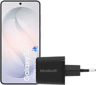 Samsung Galaxy S26 512GB White 5G + BlueBuilt Charger 45W Black Samsung Galaxy S26