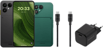 Fairphone 6 256GB Zwart 5G + Compleet Accessoirepakket Mobiele telefonie van FMO