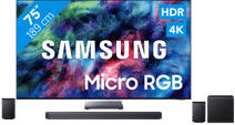 Samsung Micro RGB 75" R95H (2026) + Samsung HW-Q930H (2026) Samsung tv voor gaming