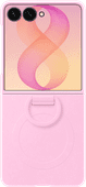 Samsung Galaxy Z Flip 8 Siliconen Back Cover met Magneet Roze Samsung Galaxy Z Flip 8 hoesje