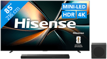 Hisense 85" ULED Mini-Led U7Q (2025) + Hisense AX3120Q 100 hz tv