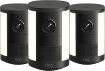 Ring Spotlight Camera 2e Generatie Batterij Zwart 3-Pack Ring IP camera voor buiten