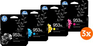 HP 953XL Cartridges 4-color Pack (3 units)