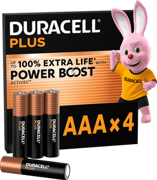 Duracell Plus AAA batterijen 4 stuks
